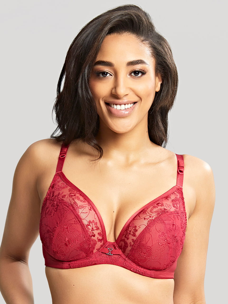 Non-padded Cup Plunge Bra with Decollete Yasmin Ruby 2