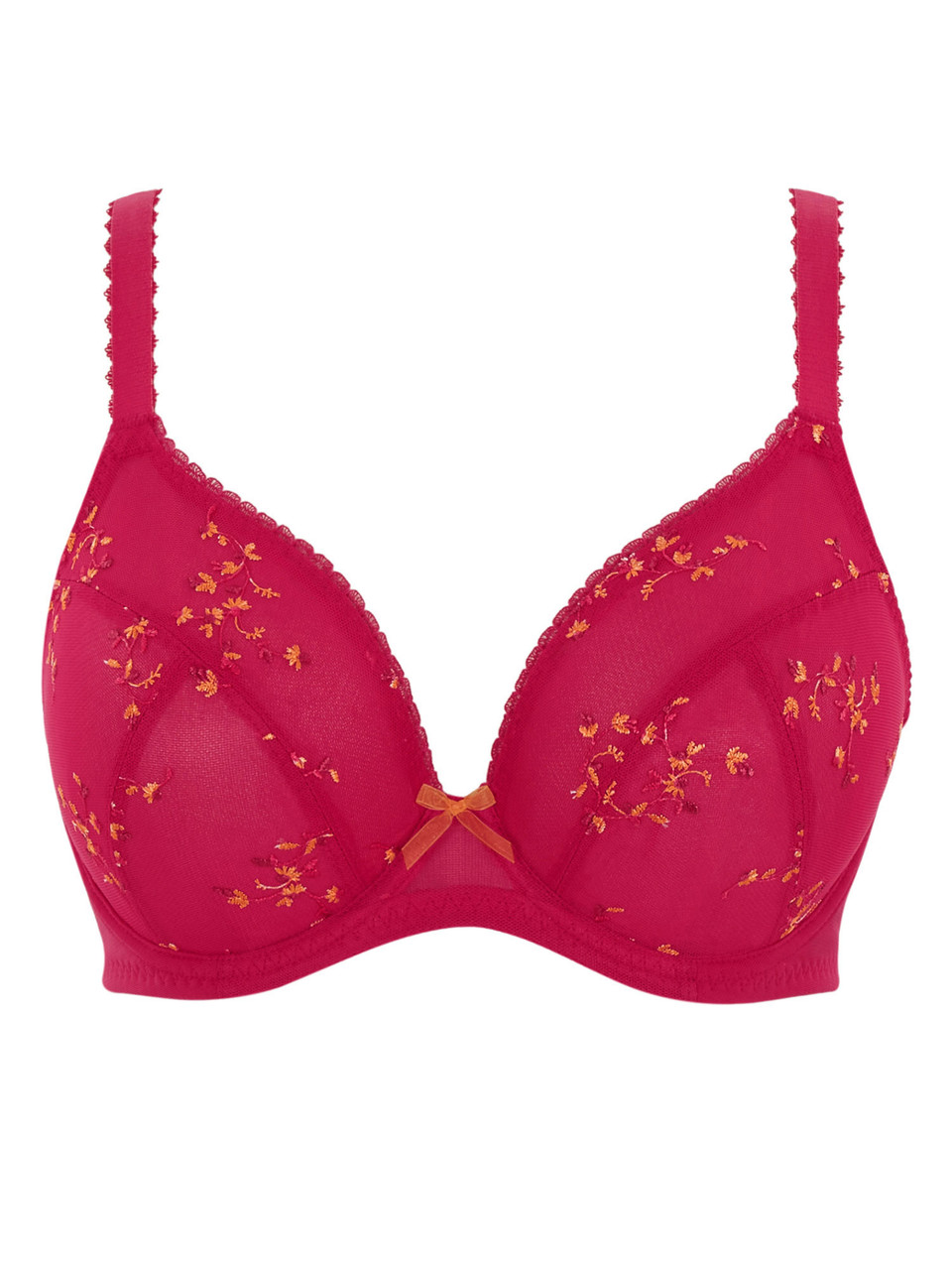 Non-padded Plunge Bra Meadow Raspberry