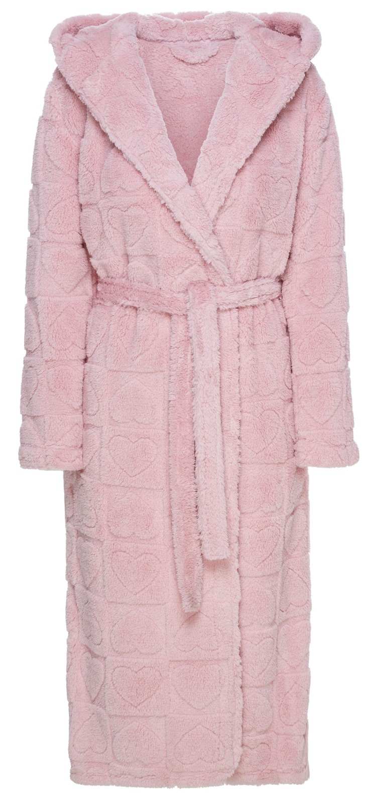 Robe com Capuz Gitte Rosa com Corações