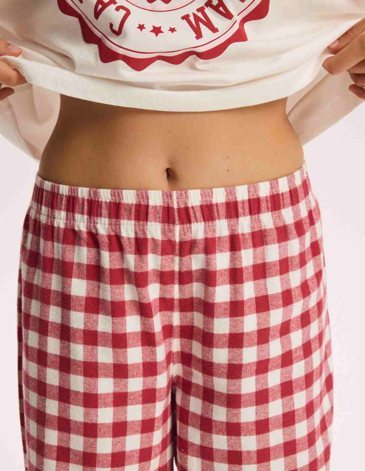 Pijama Comprido Candy Cutie Flanela Ecru 3
