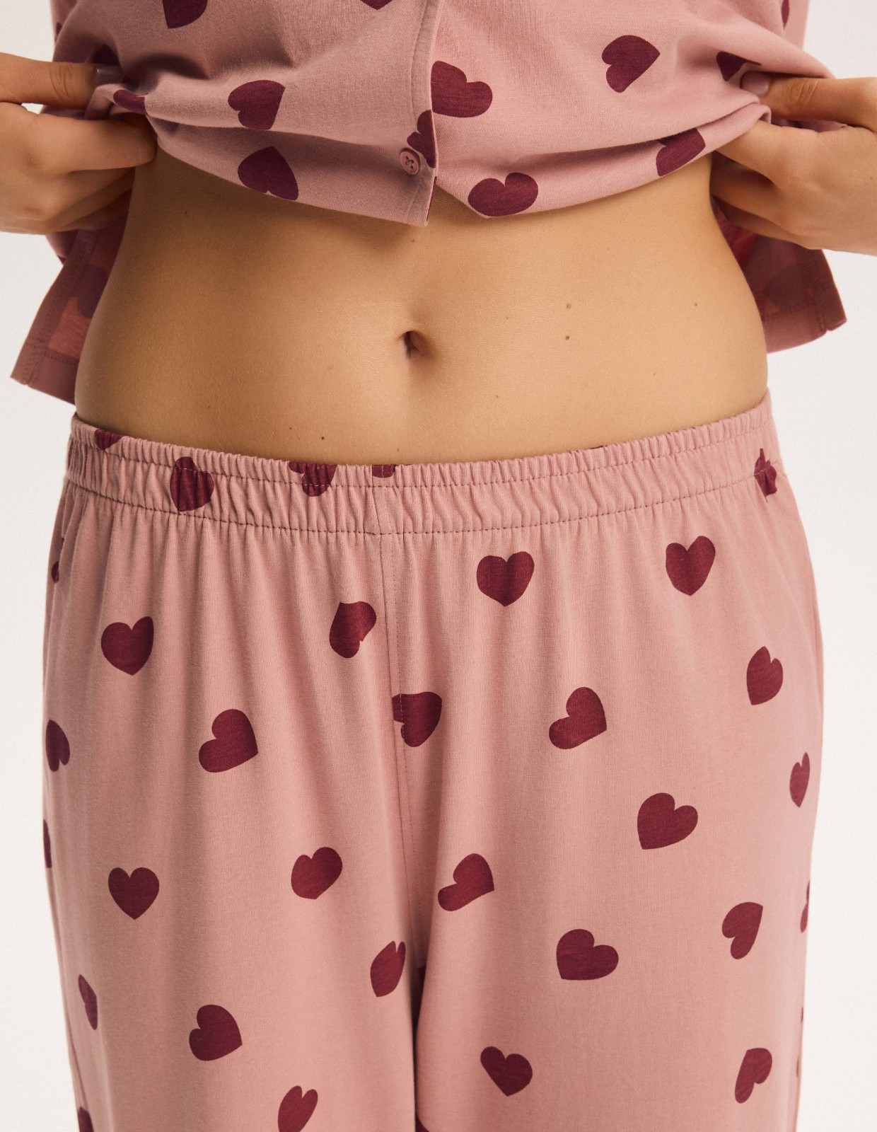 Pijama Comprido Softie Rosa com Corações 3