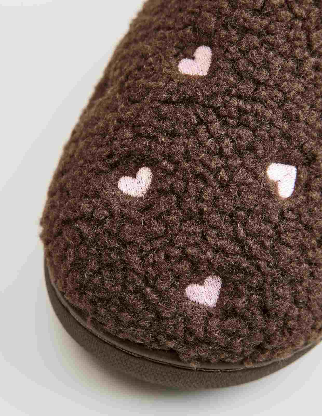 Pantufas Cozy Flap Pelo Sintético Castanho 2
