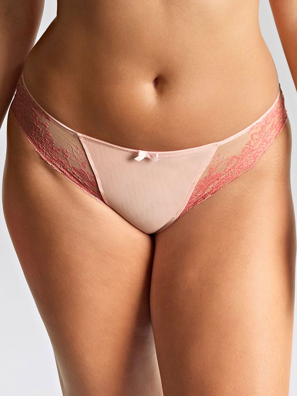 Cueca Asa Delta com Renda Floral Ana Pink 1
