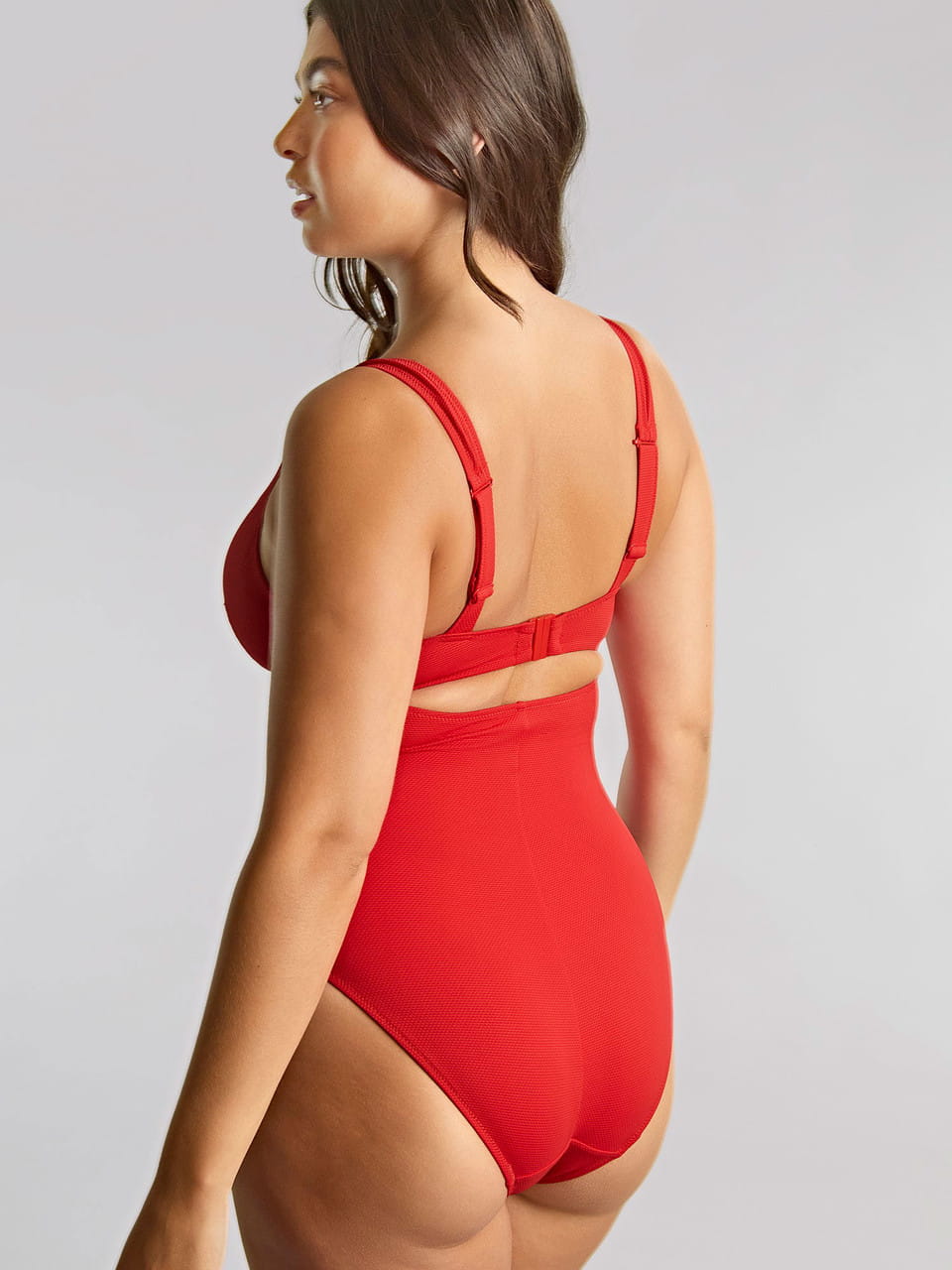 Non-padded Triangular Swimsuit Lara Aurora Red 2