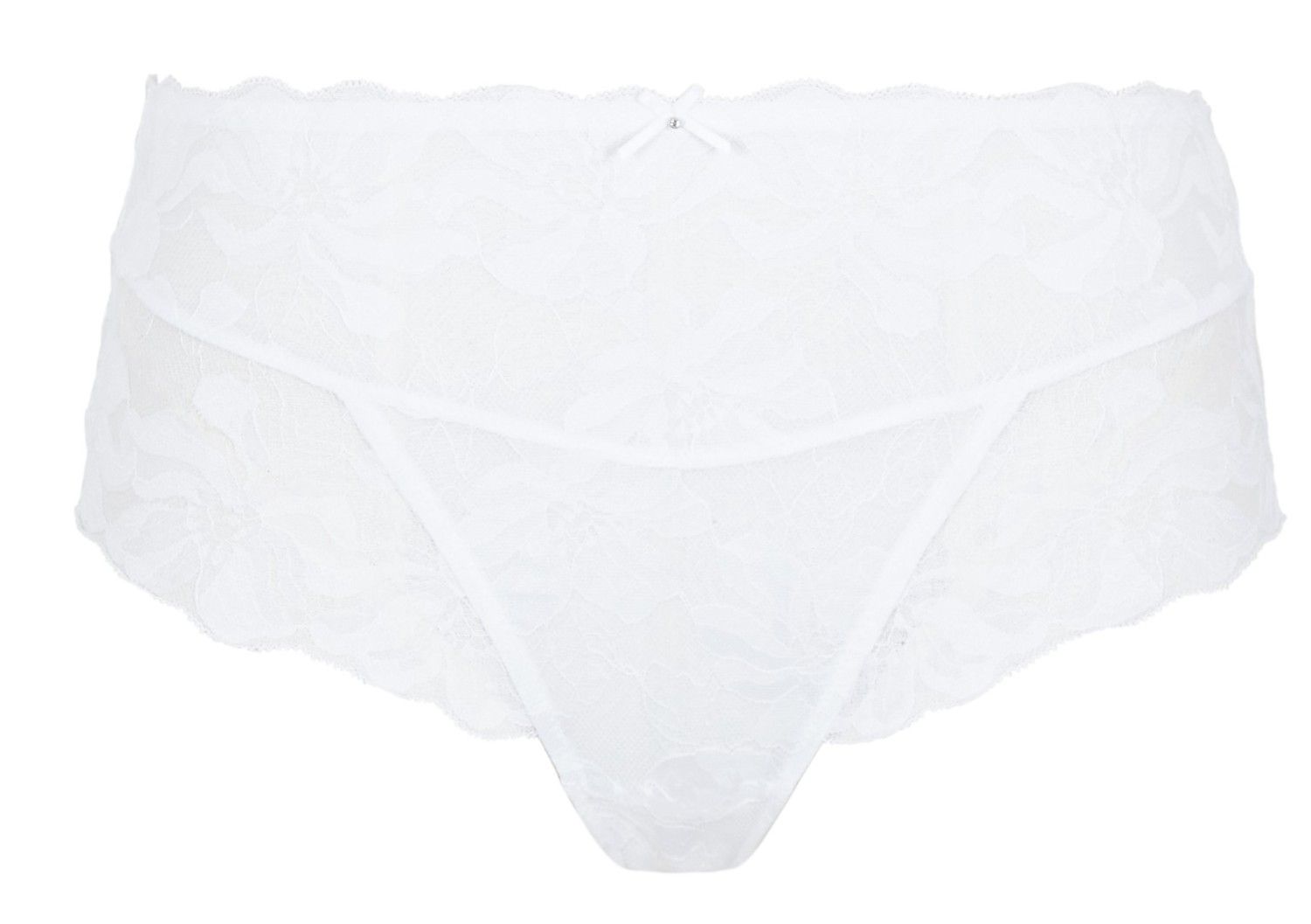 Evangeline White High Waist Brief