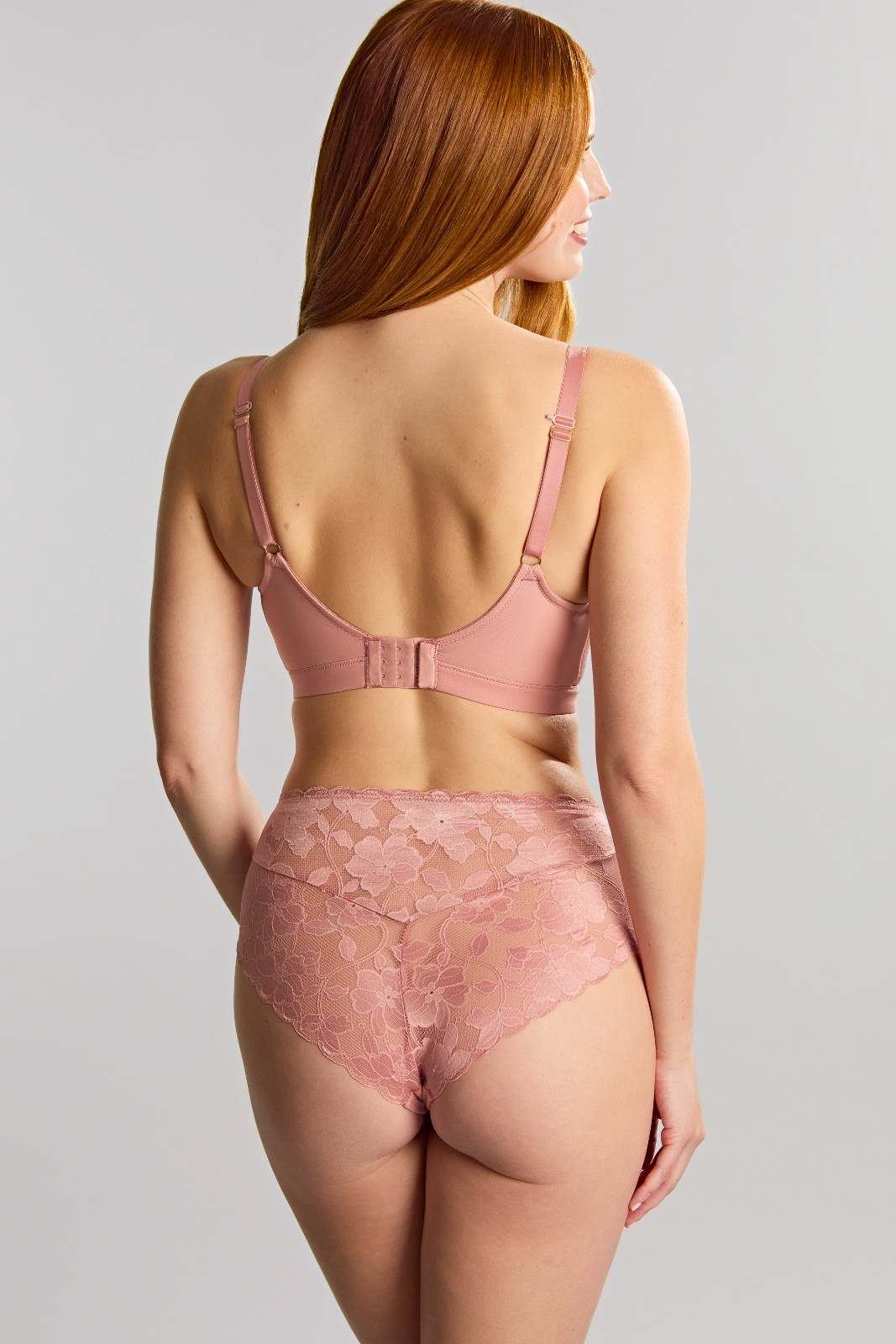 Soutien Bralette de Copa Moldada Sem Aros Rendado Amour Rose Pink 2
