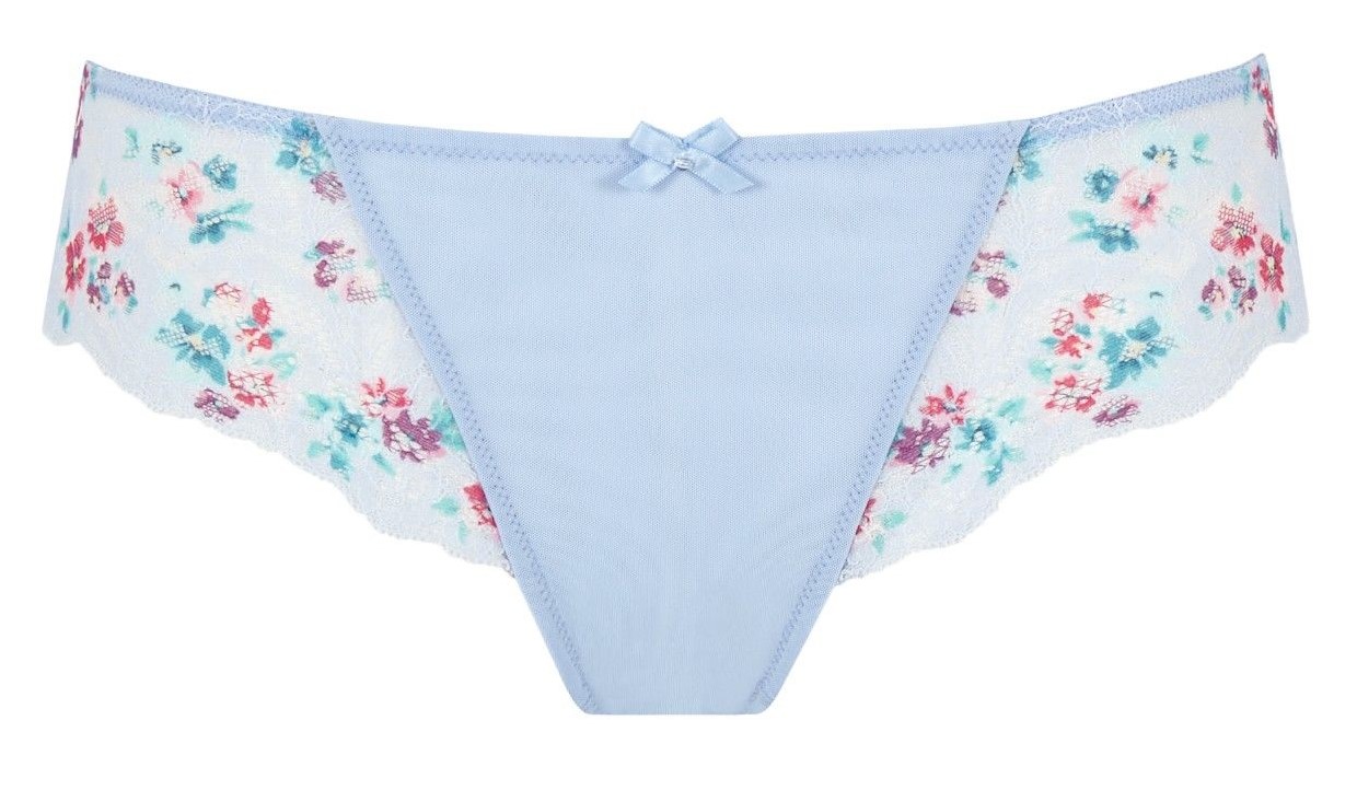 Cueca Asa Delta com Renda Floral Ana Cornflower