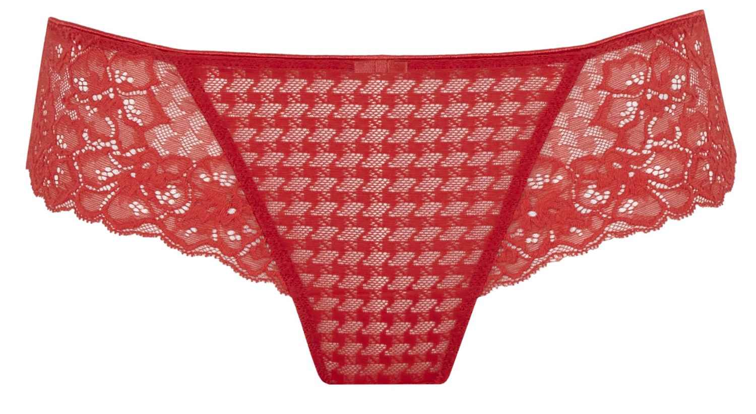 Braguita Brasileña con Encaje Envy Poppy Red