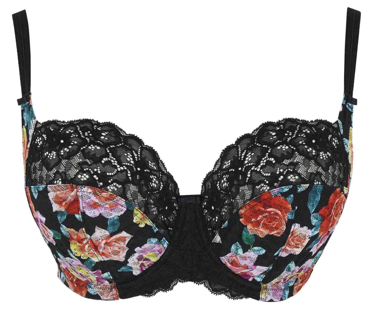 Sujetador Balconnet de Copa Suave con Encaje Envy Black/Rose