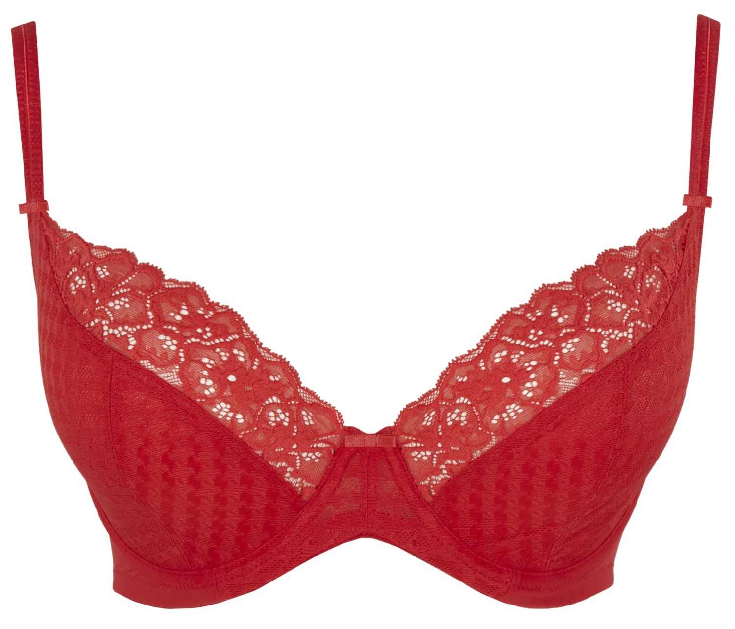 Soutien Decotado de Copa Mole Rendado Envy Poppy Red