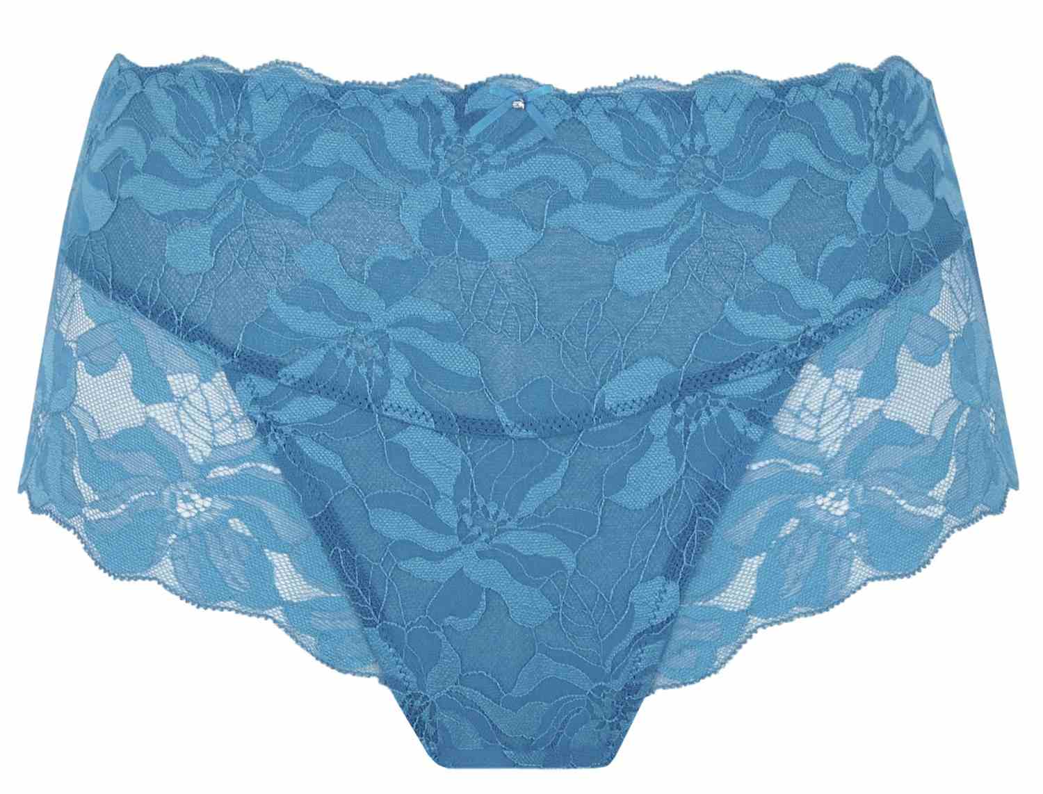Braguita de Cintura Alta Evangeline Crystal Teal
