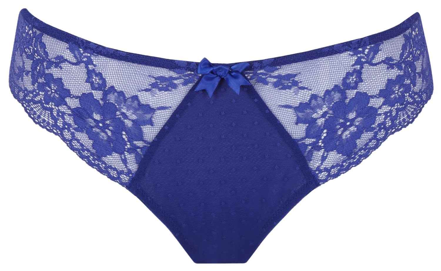 Cueca Asa Delta com Renda Floral Heidi Indigo