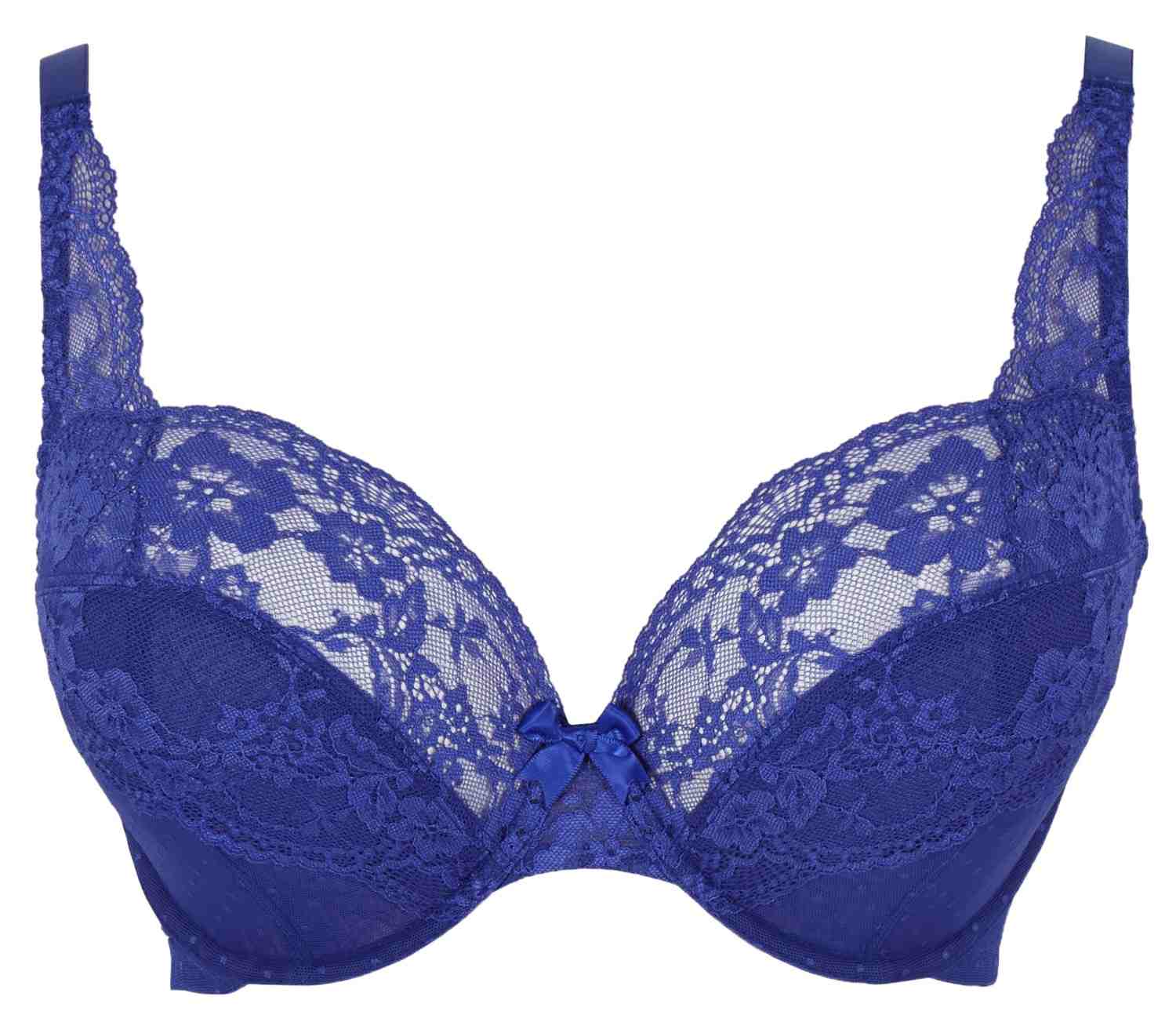 Soutien Decotado de Copa Mole Rendado Heidi Indigo