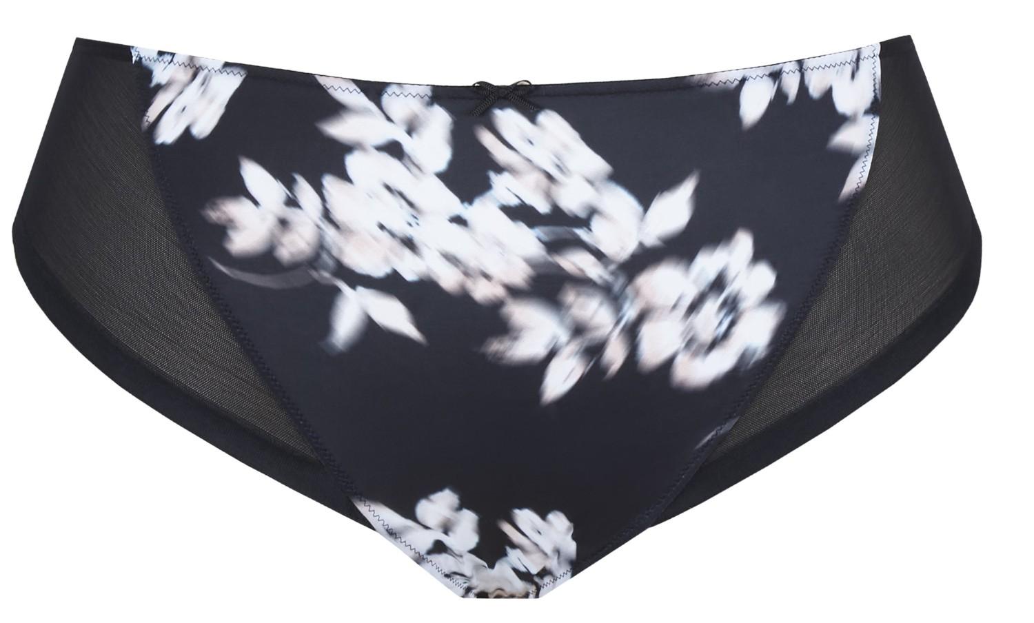 Cueca Brasileira de Cintura Alta Bliss Black Floral