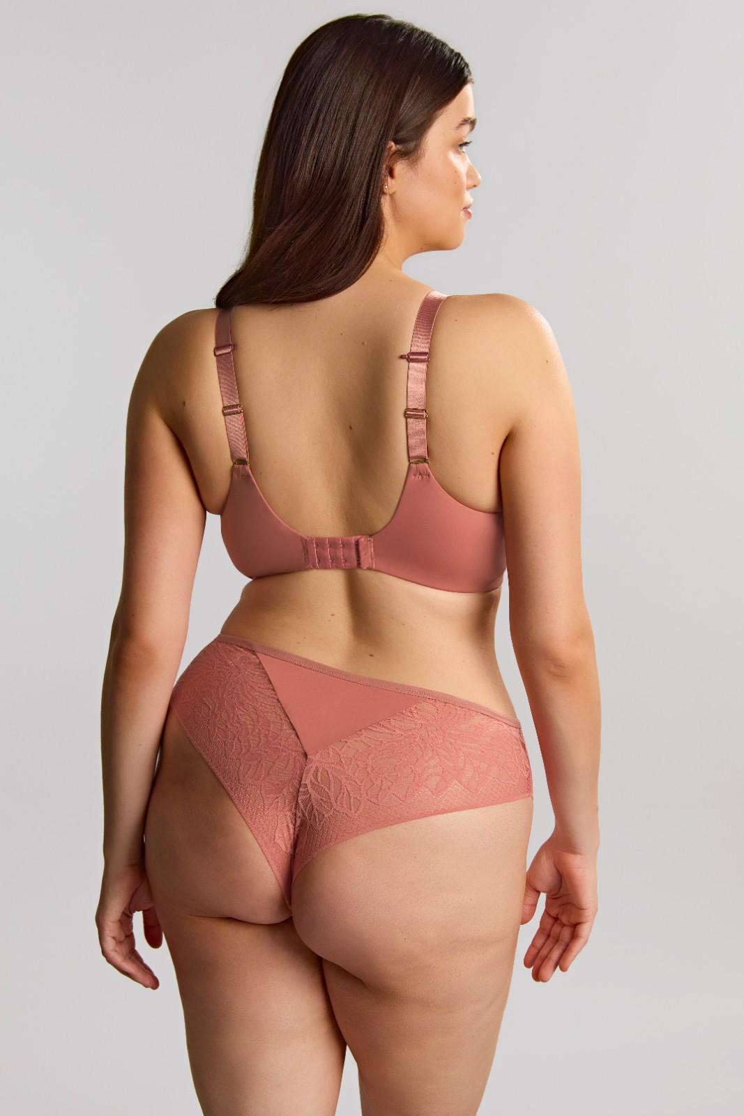 Non-padded Plunge Bra with Lace Sophia Sienna Rose 2