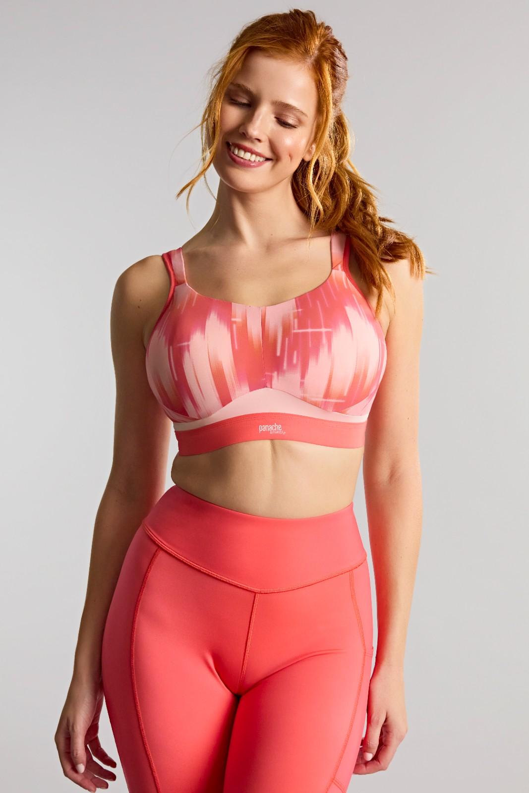 Sujetador Deportivo de Copa Suave Moldeada Sin Aros Sports Non Wired Pink Abstract 1