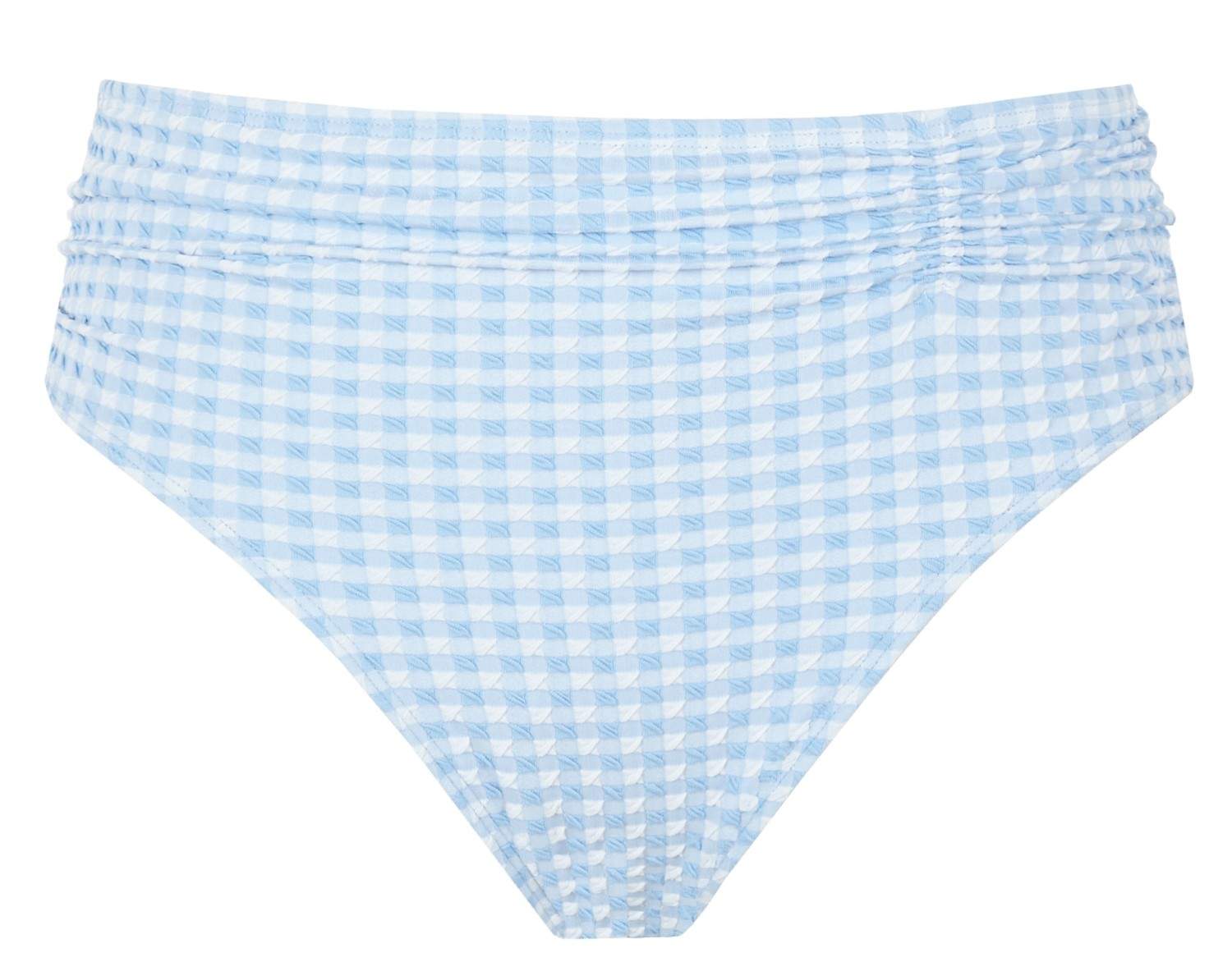 Medium Waist Swim Brief Olivia Sky Blue Gingham