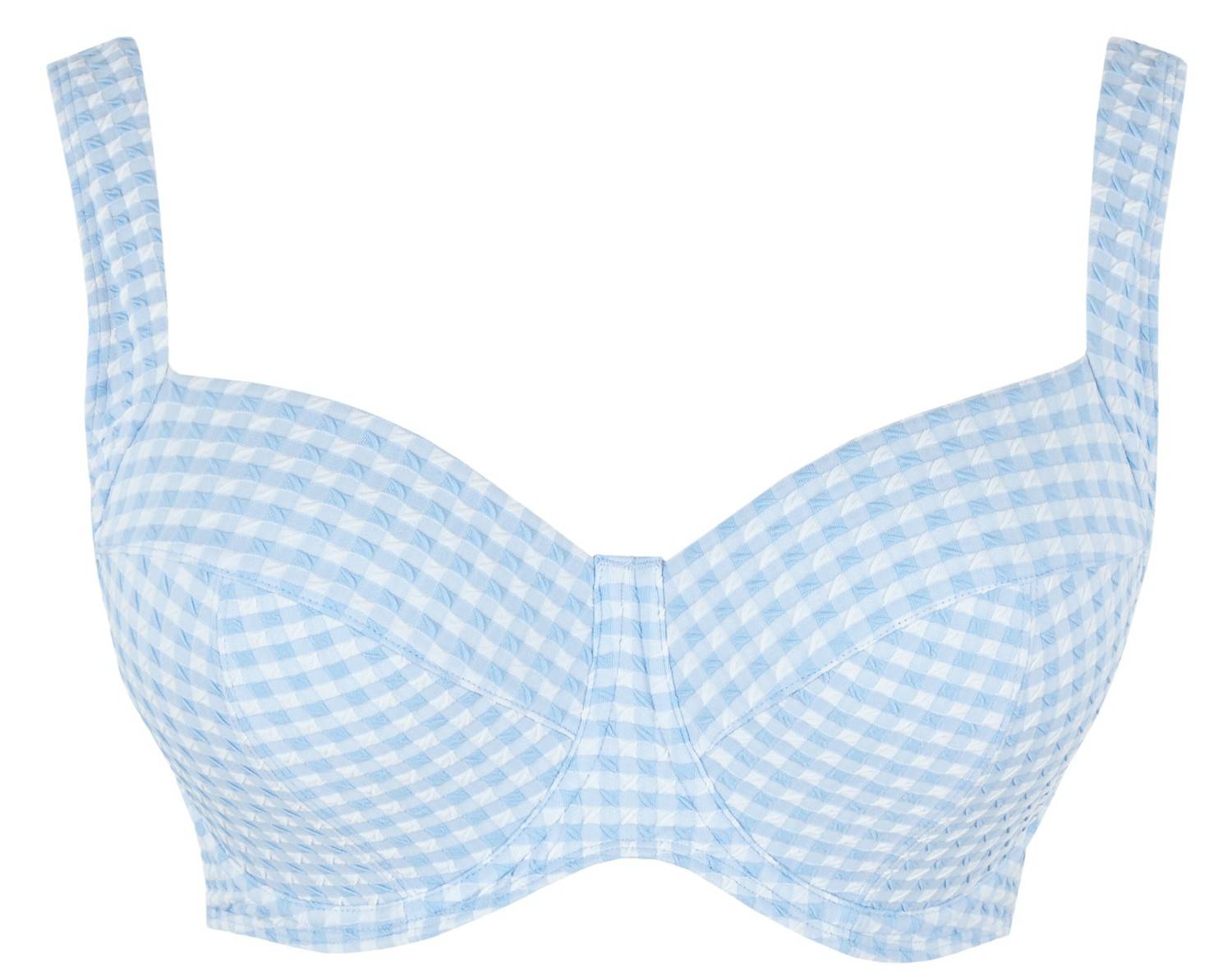 Non-padded Balconnet Bikini Olivia Sky Blue Gingham