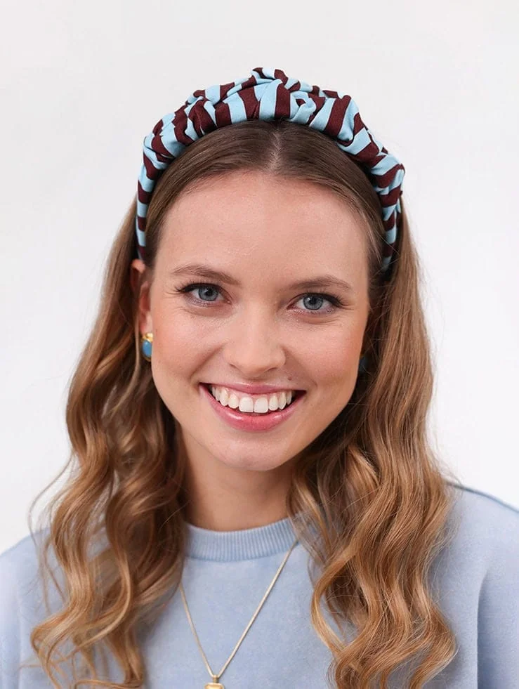 Headband Wrinkle Blue Chocolate 1