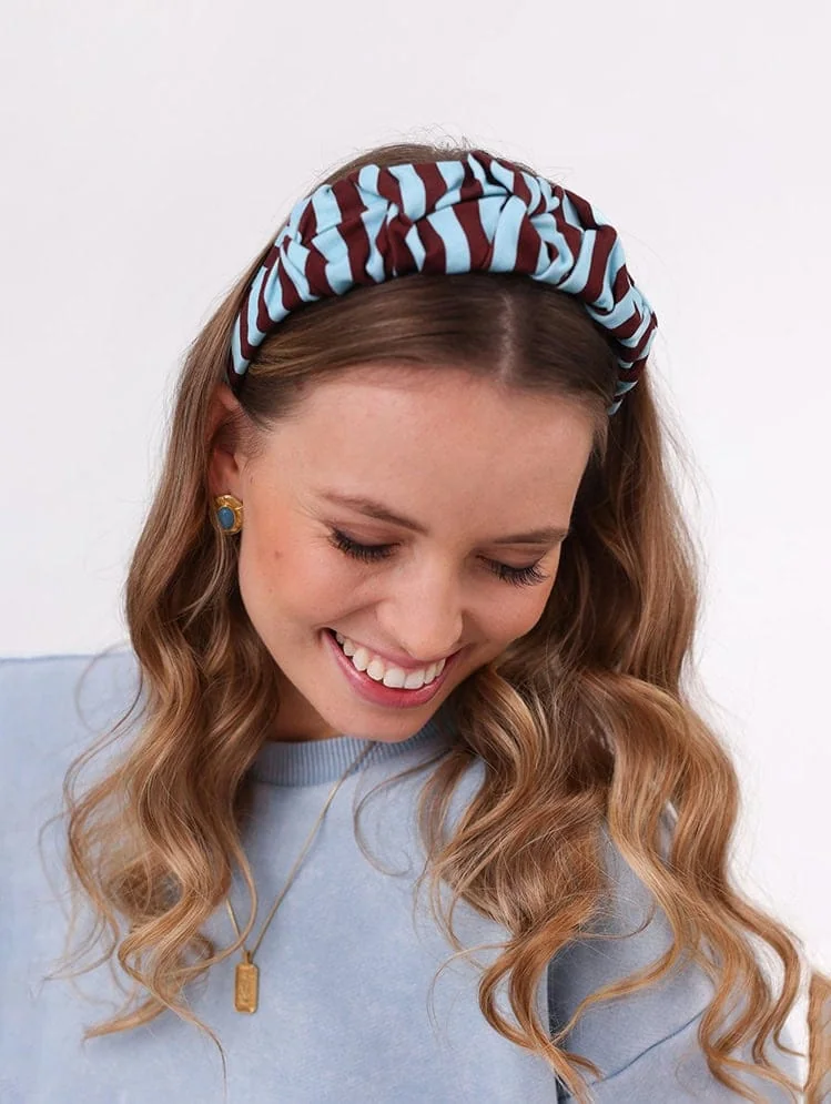 Headband Wrinkle Blue Chocolate 2