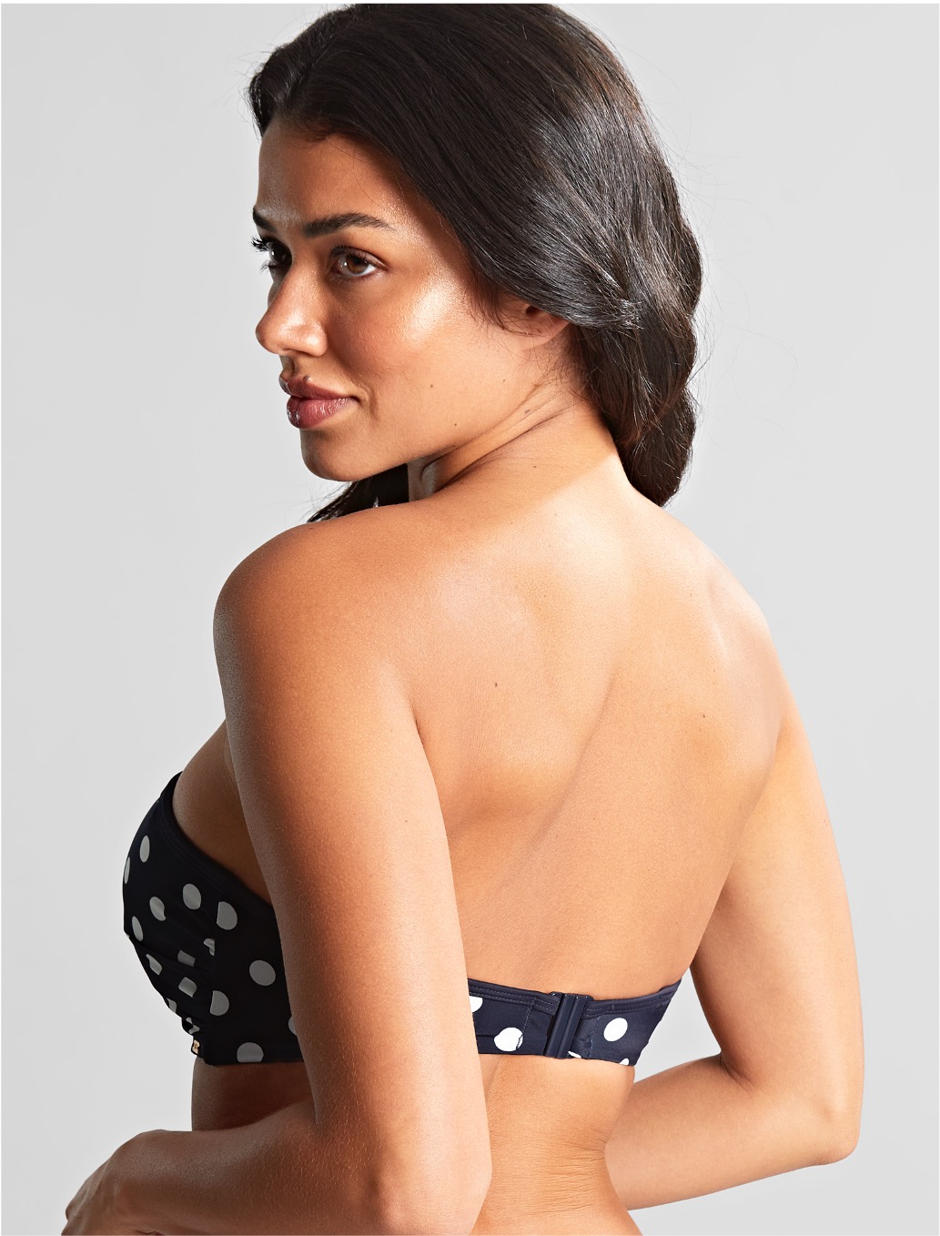Anya Riva Spot Navy Strapless Bikini Top 3