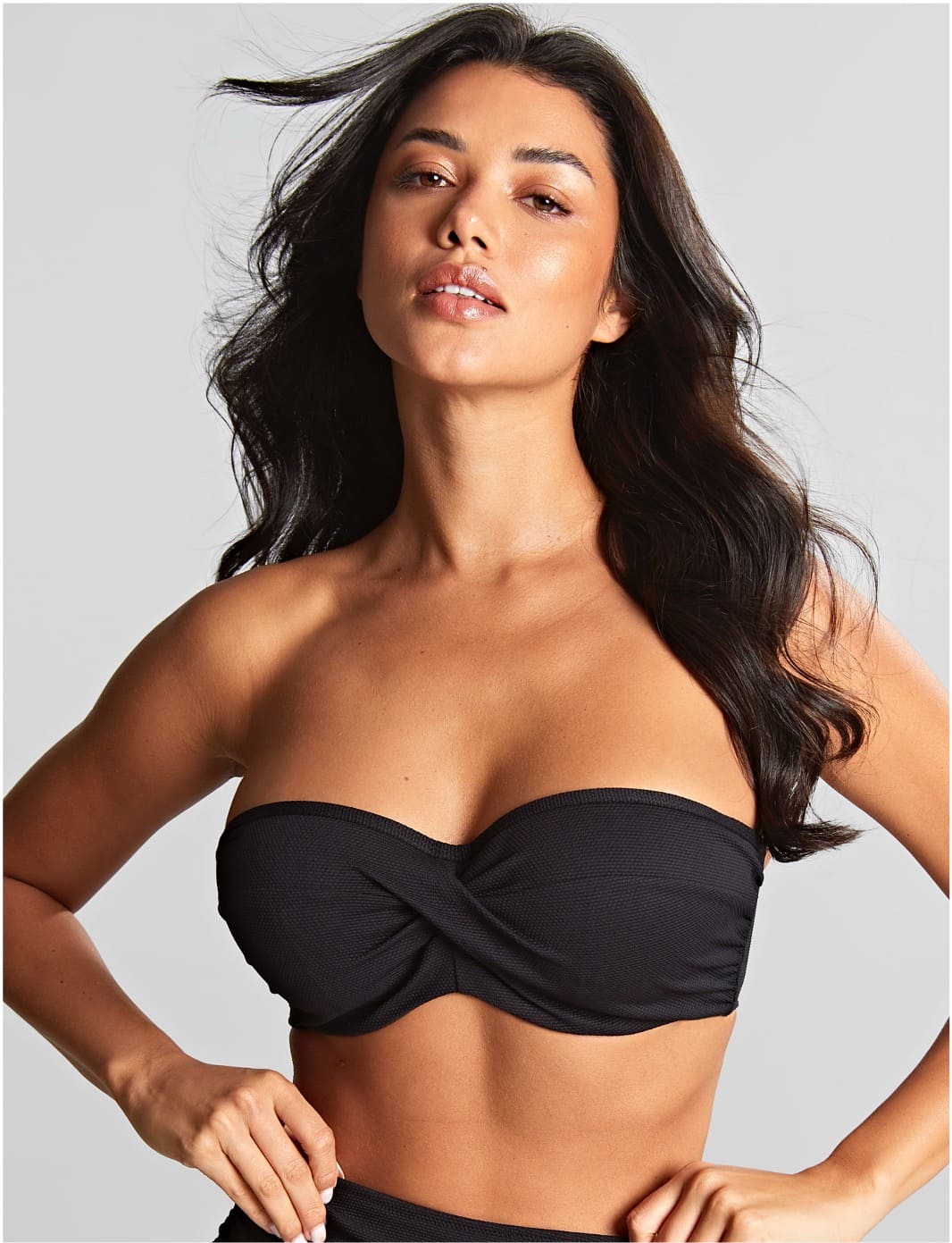 Ella Spirit Black Strapless Bikini Top 1