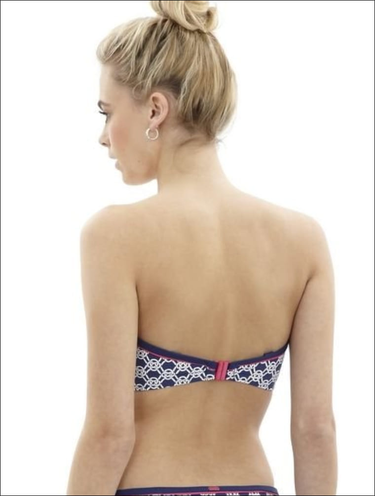 Biquíni Bandeau de Copa Moldada Lucille Sailors Knot 1