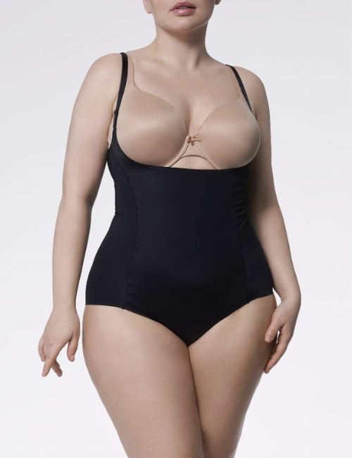Body Modelador de Microfibra Breasty-Free Preto
