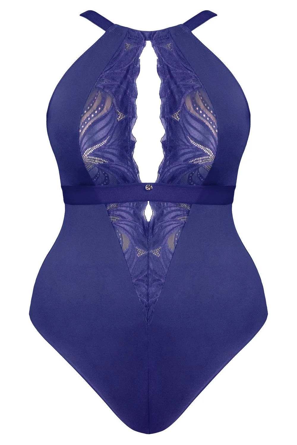 Body de Copa Mole Sem Aros com Decote em V Indulgence Navy Blue
