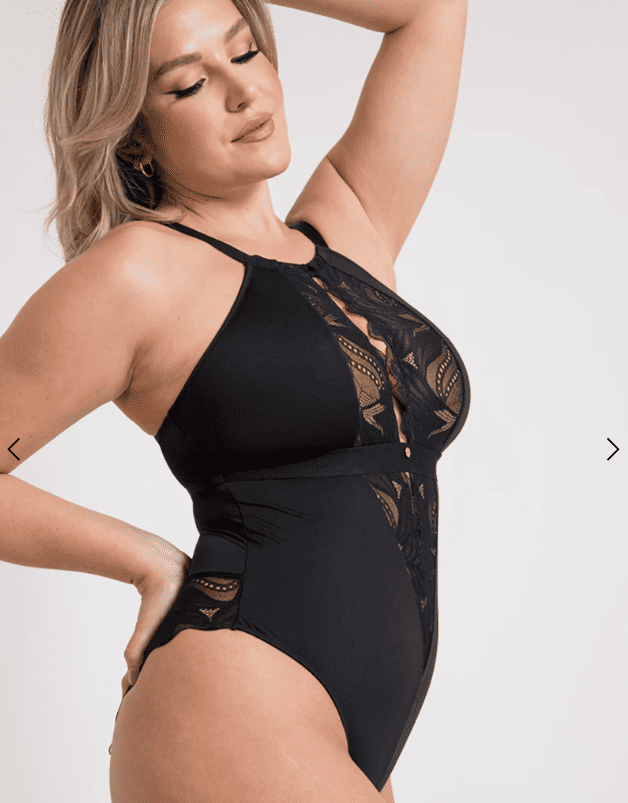 Body de Copa Mole Sem Aros com Decote em V Indulgence Black/Latte 4