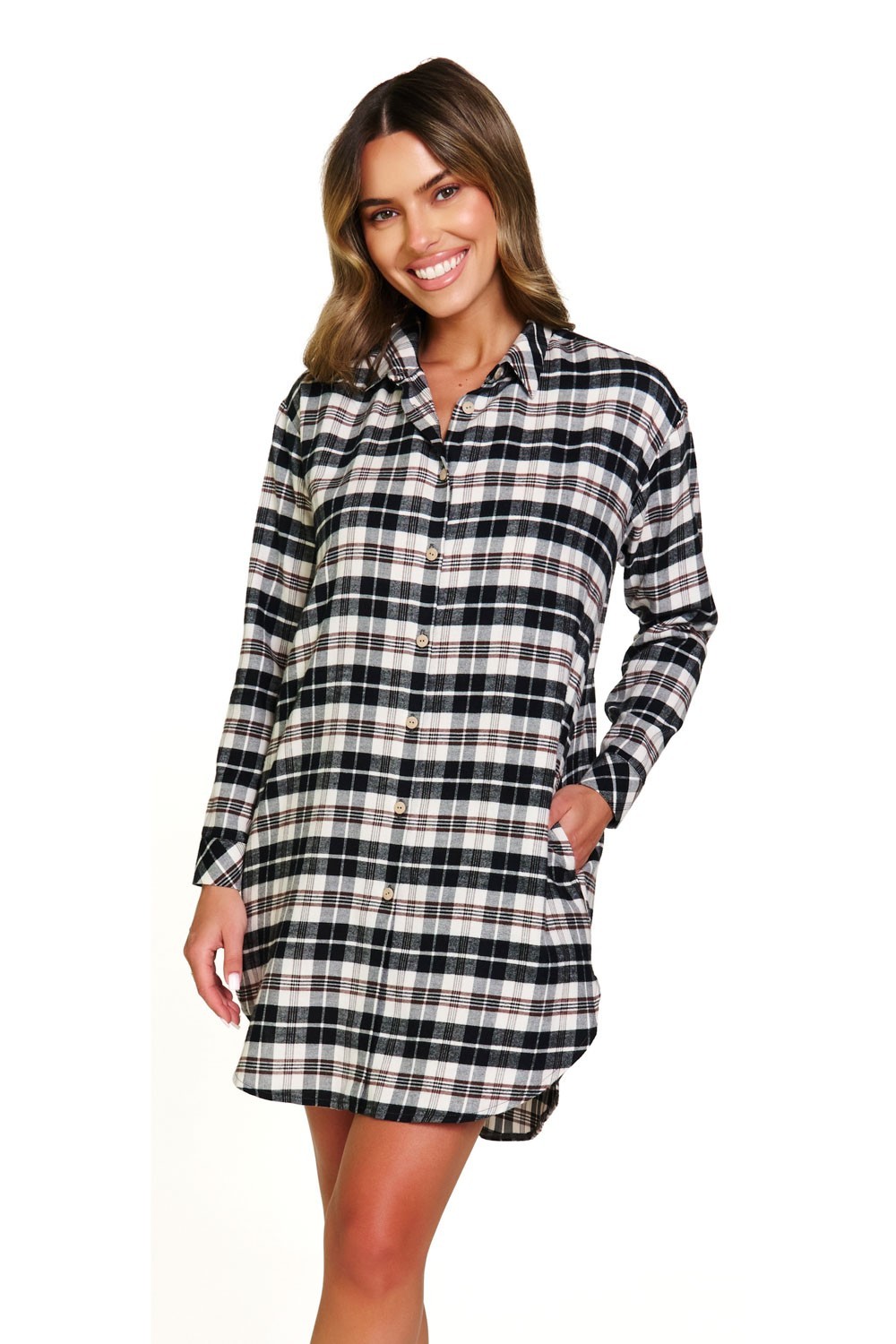 Plaid Brownie Flannel Nightshirt