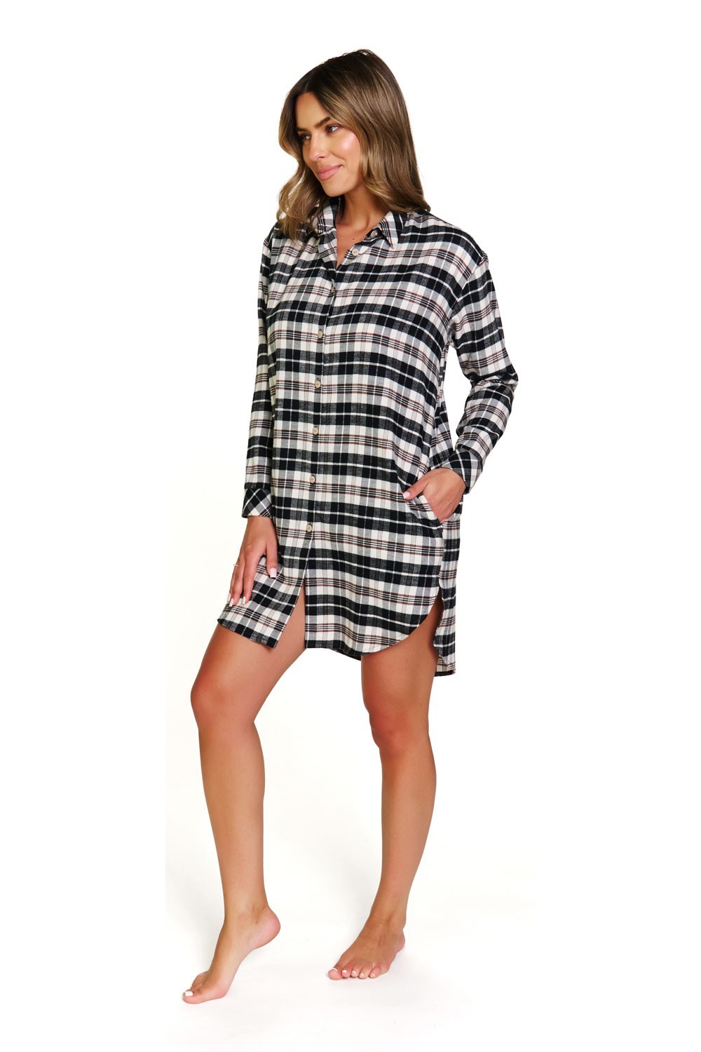 Plaid Brownie Flannel Nightshirt 2