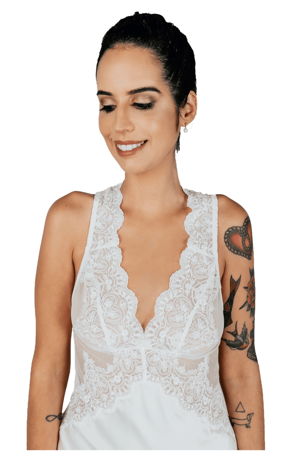 Heritage Long Nightdress with Button Application 3