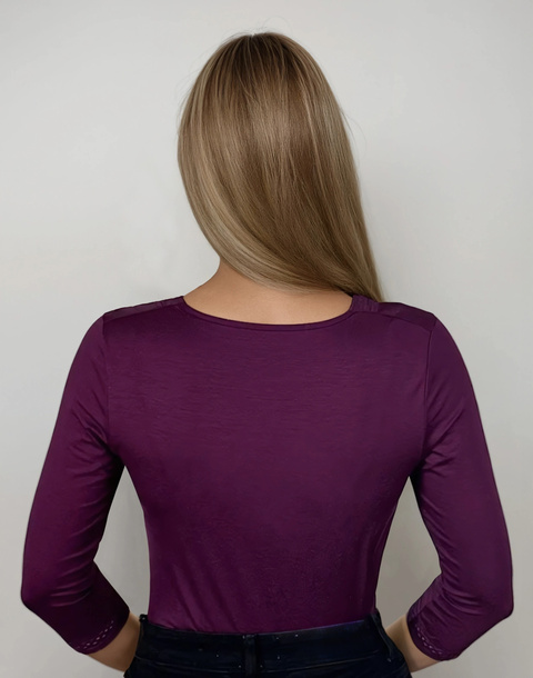Eulalia Plum V-Neck Shirt 1