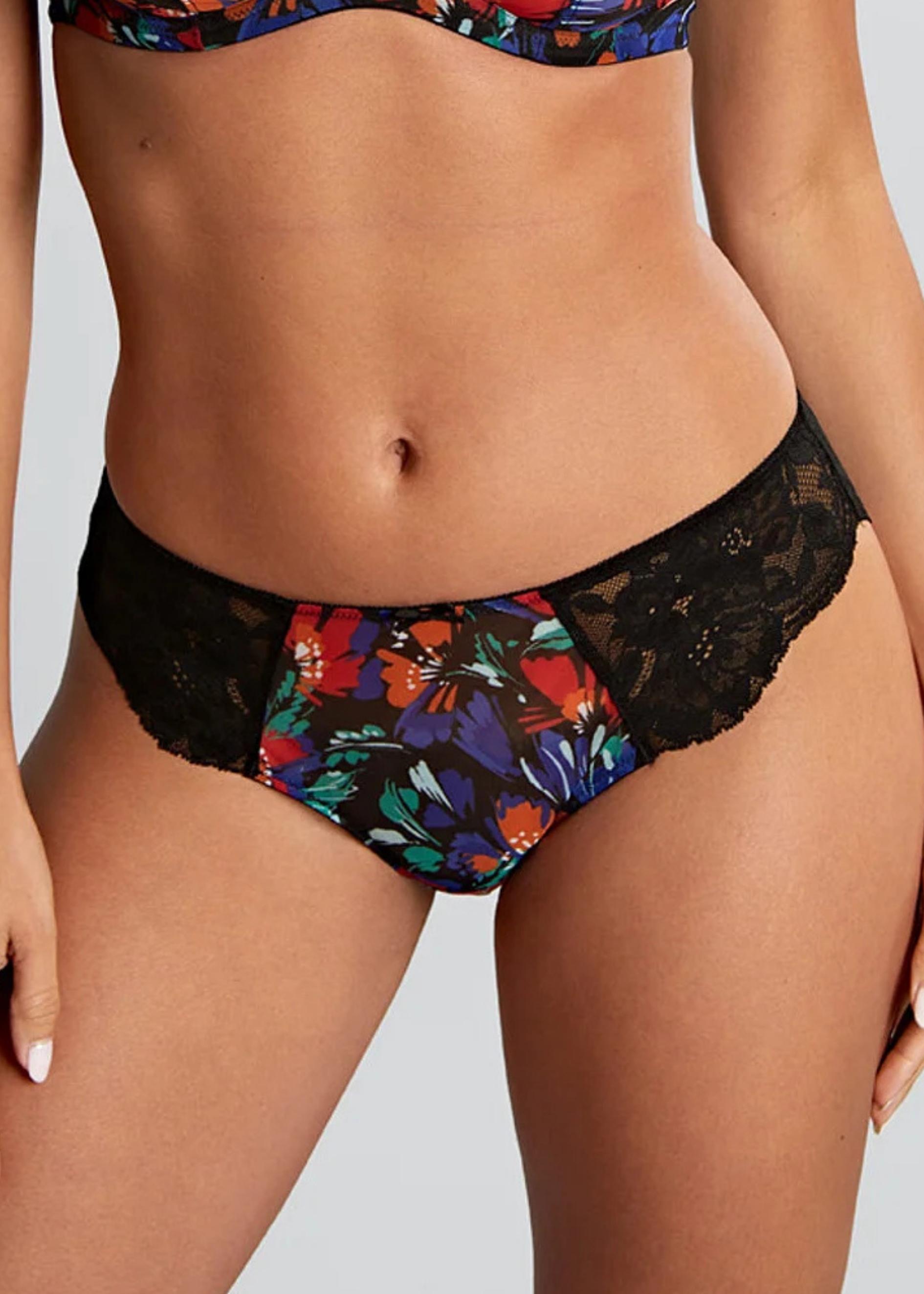Cueca Asa Delta Rendada Nina Black Floral