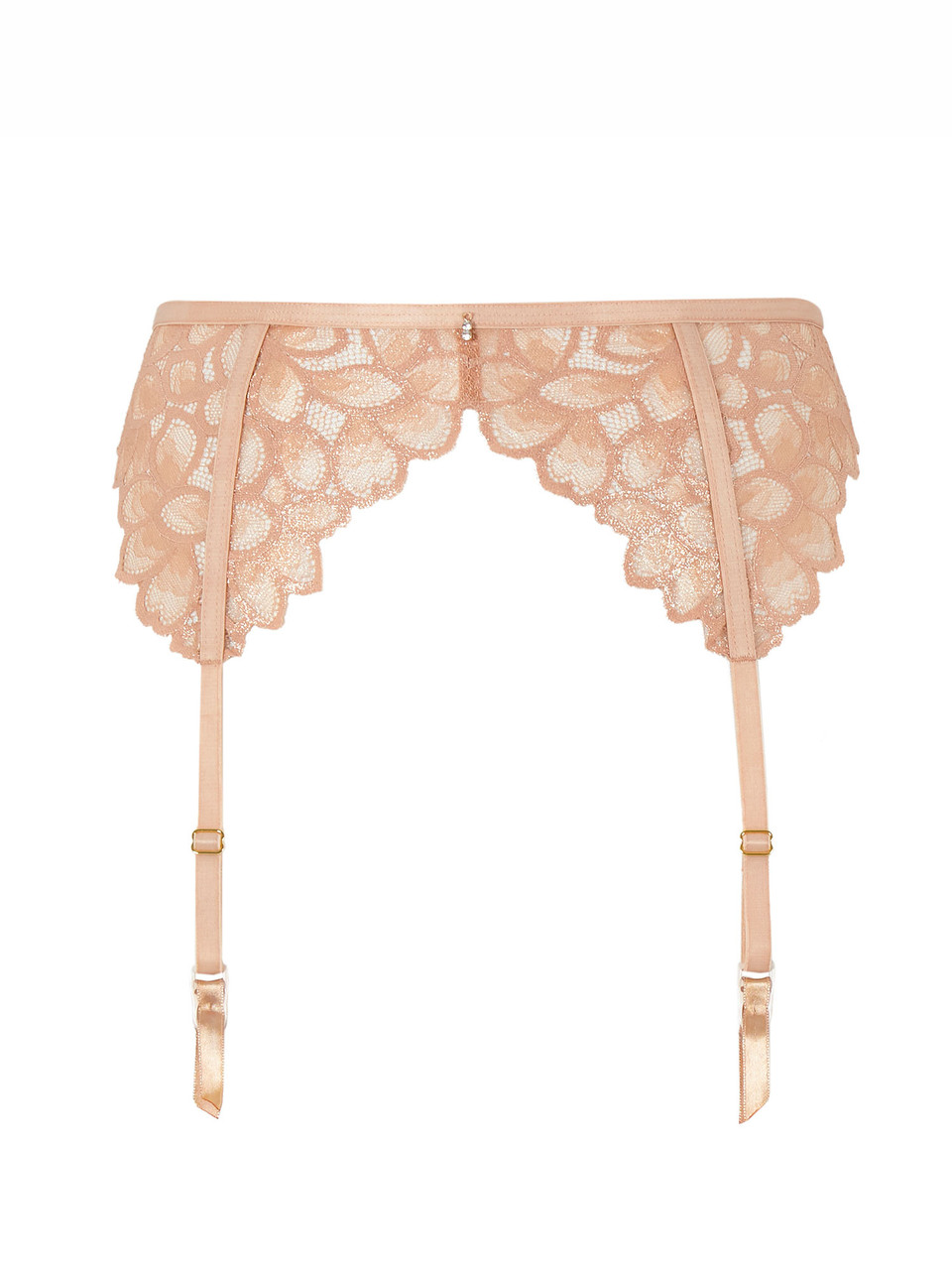 Cinto de Ligas Rendado Allure Champagne Gold