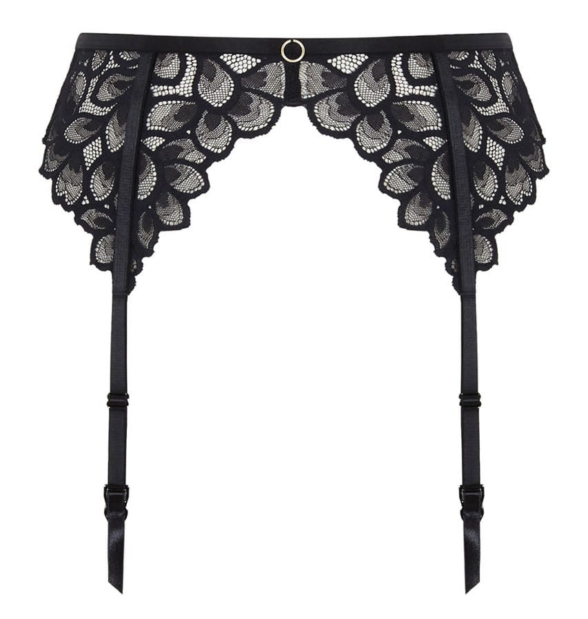 Cinto de Ligas Rendado Allure Black/Latte