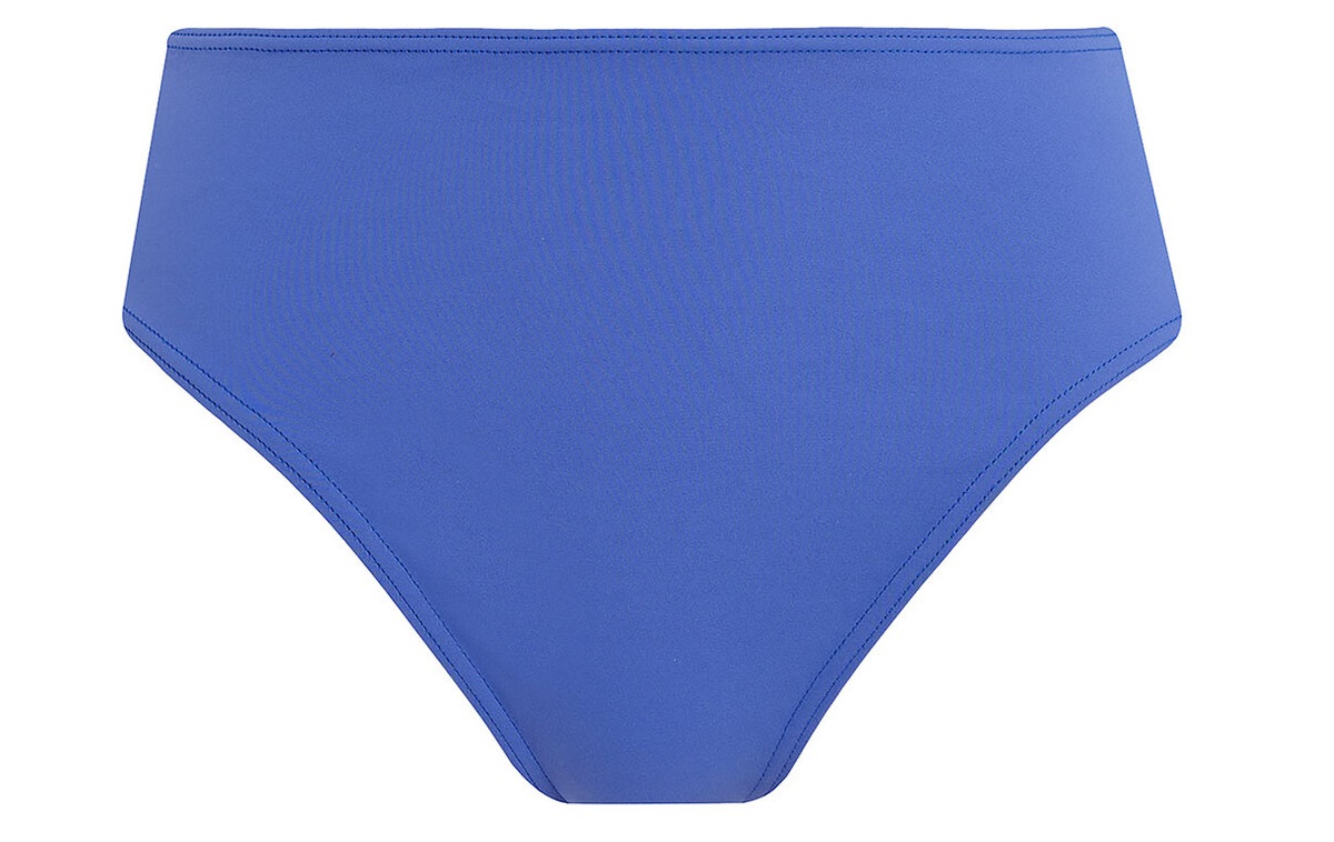 Cueca de Banho de Cintura Alta Jewel Cove Azure Liso