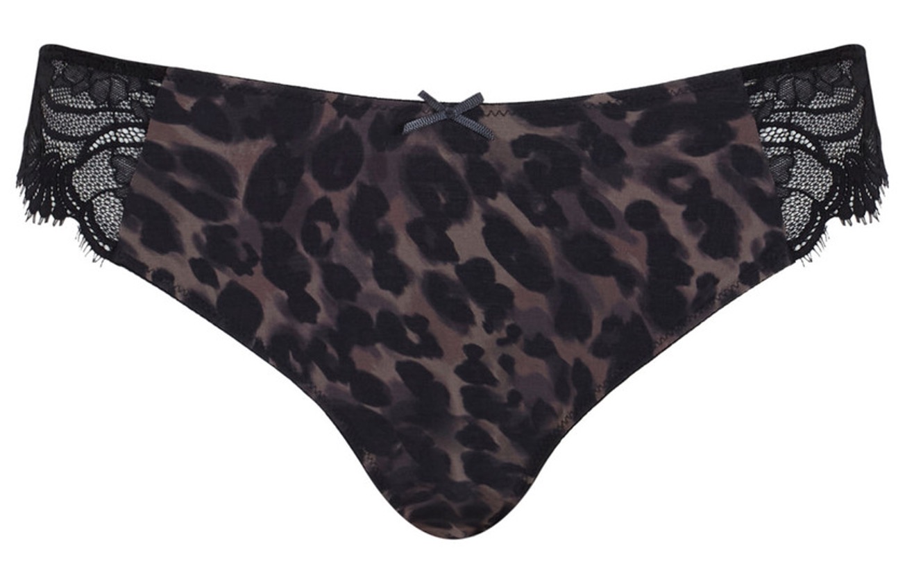 Cueca Asa Delta Rendada Cherie Black Animal