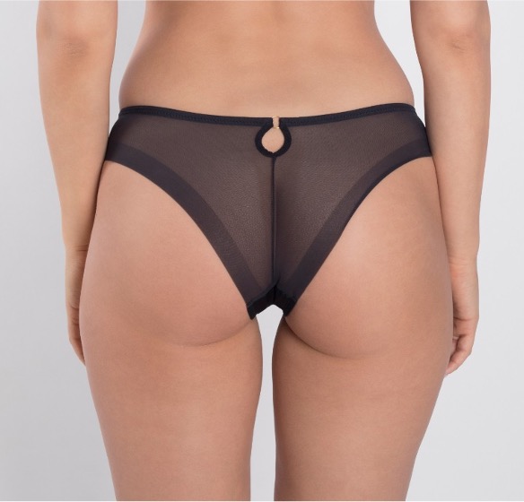 Brazilian Cut Brief with Swiss Embroidery Perla Black 2