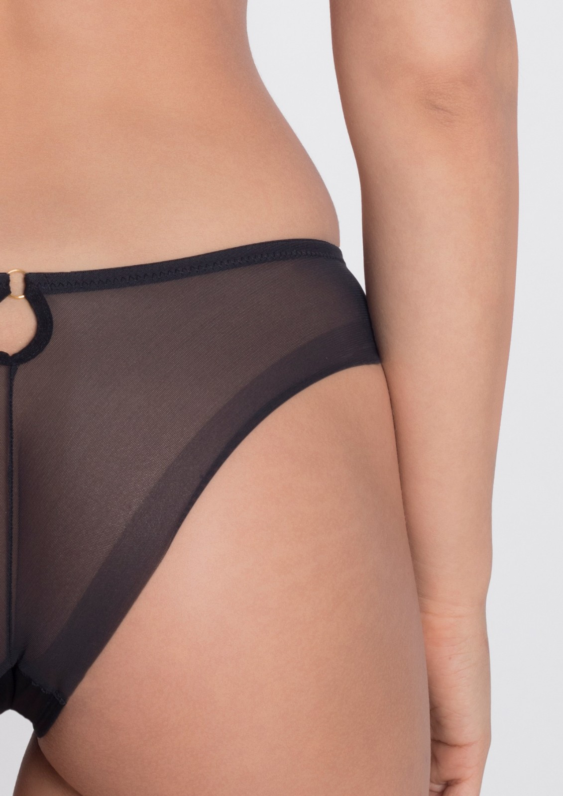 Brazilian Cut Brief with Swiss Embroidery Perla Black 4