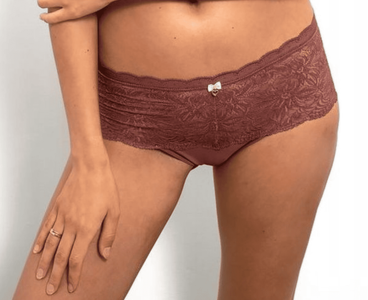 Lace Brazilian Cut Boxer Briefs Purple