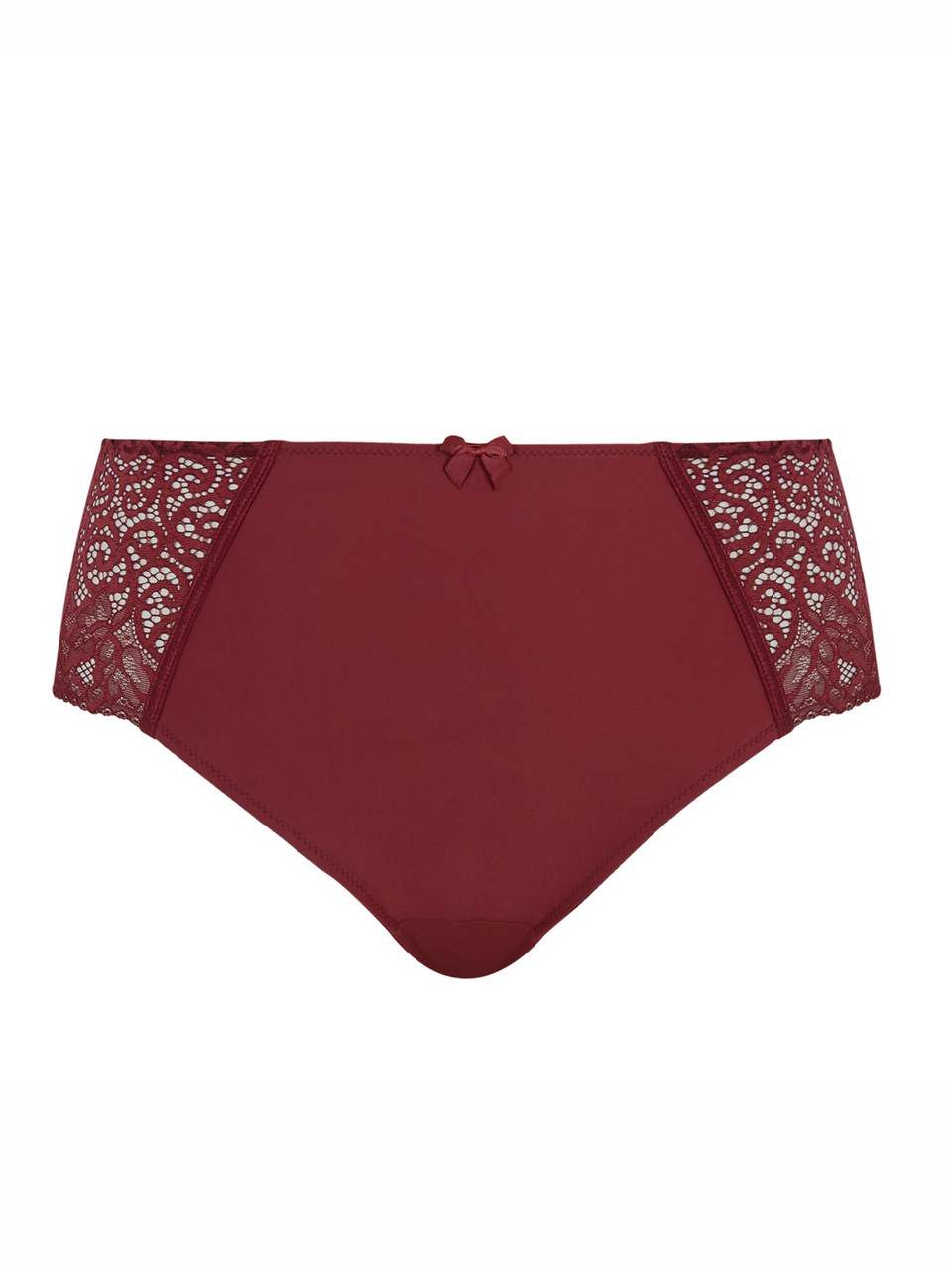 Cueca de Cintura Alta Rendada Estel Cherry Red