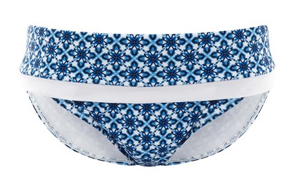 Rocha Mosaic Print Classic Pant with Adjustable Waistband