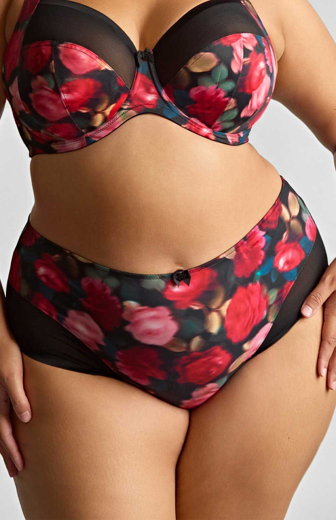 Cueca de Cintura Alta Bliss Rose Print 1
