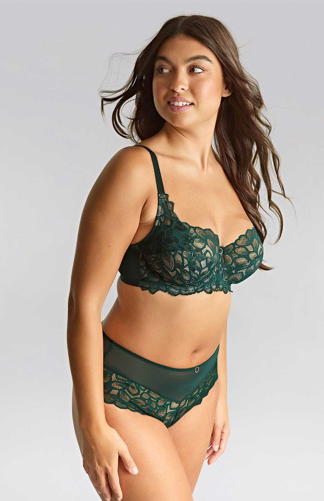 High Waist Brief with Vegetable Embroidery Allure Forest 3