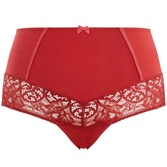 Braguita de Cintura Alta con Encaje Estel Raspberry