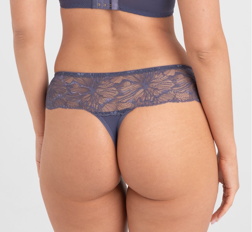 Lace Thong Mila Anthracite 2