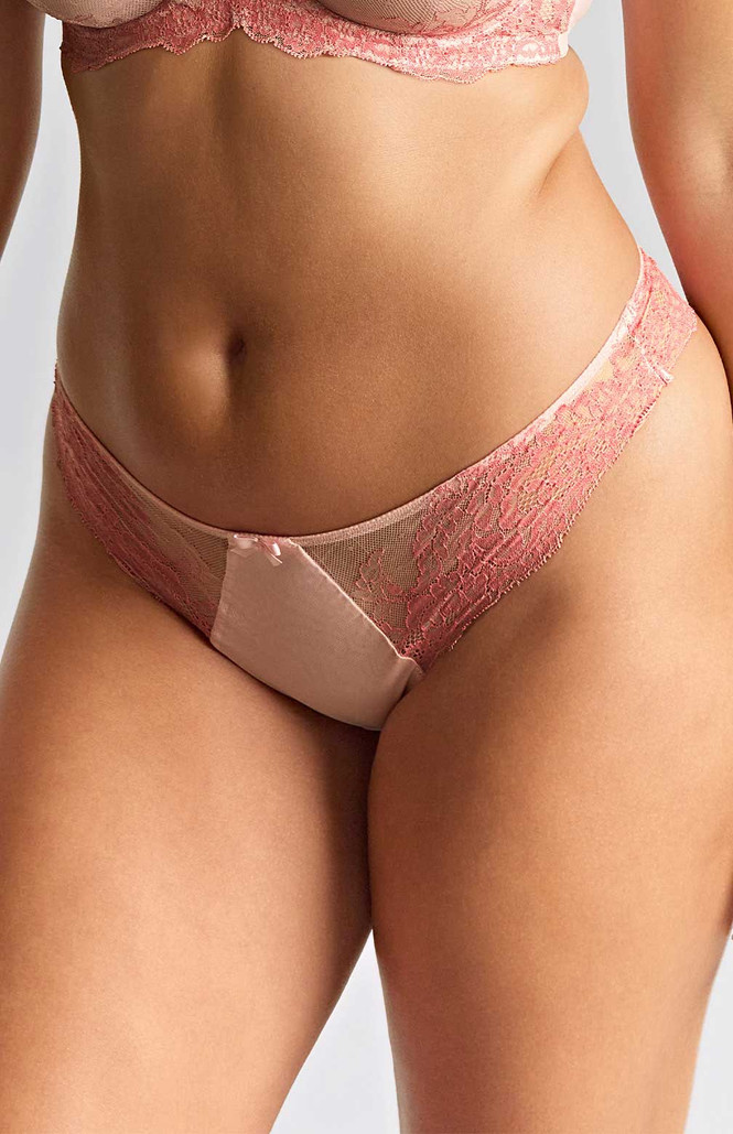 Braguita Tanga con Encaje Ana Pink 1