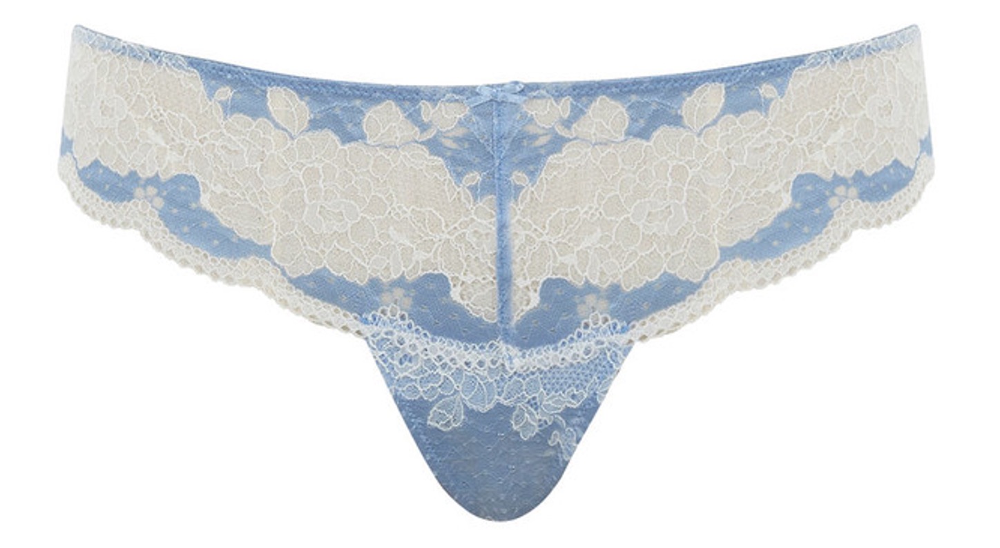 Braguita Tanga con Encaje Clara Dusky Blue
